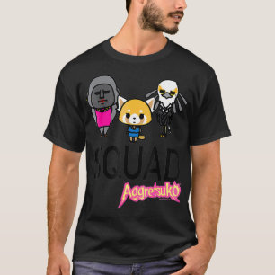 Aggretsuko y la camiseta de la brigada de amigos