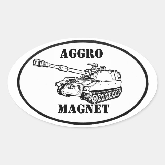 Aggro Magnet pegatina (Anverso)