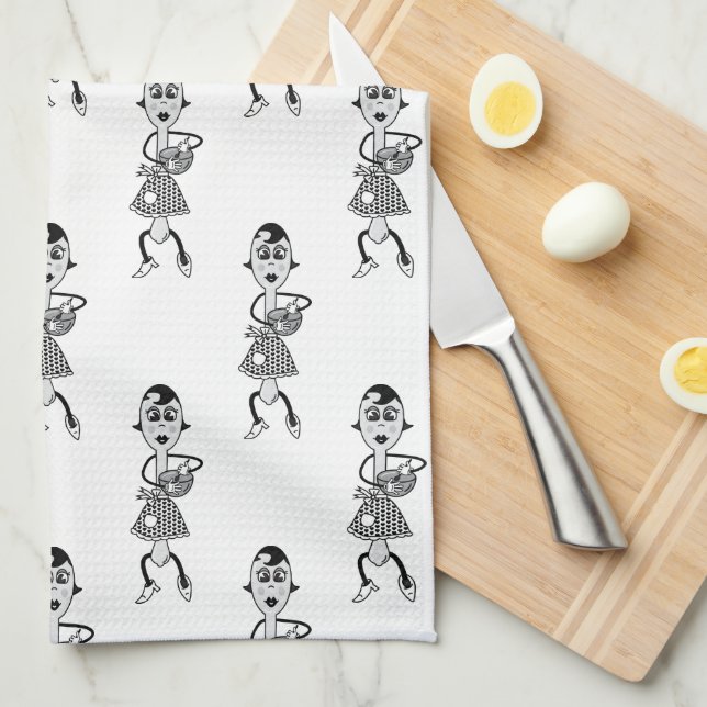 Agitando una buena toalla de cocina (Doblado Cuarto)