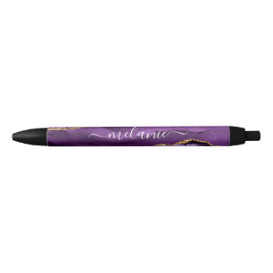Agitar la pluma Purpurina Purple Gold con nombre p