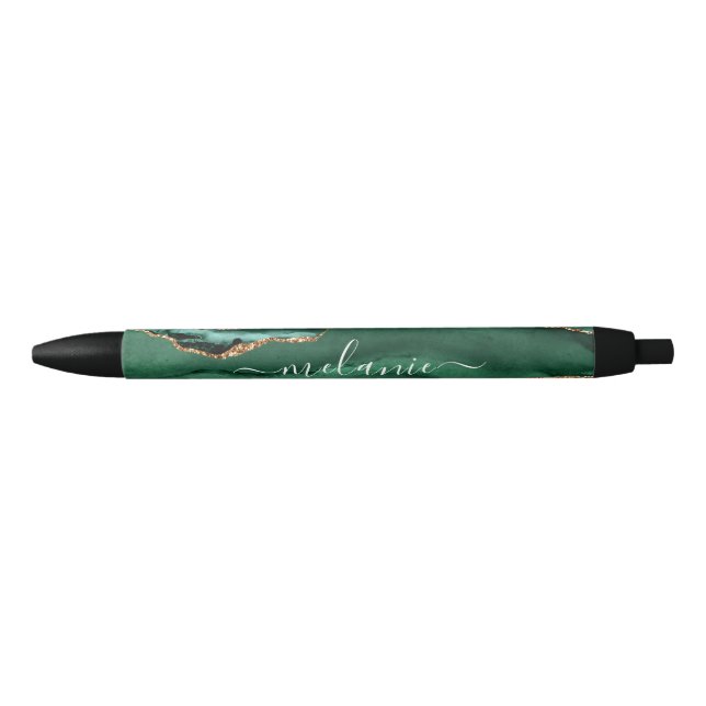Agitar Purpurina de oro verde Marble su pluma de n (Anverso)