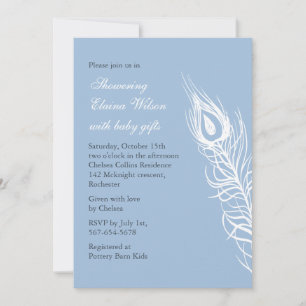Agitar tu invitación de Baby Shower de plumas de c