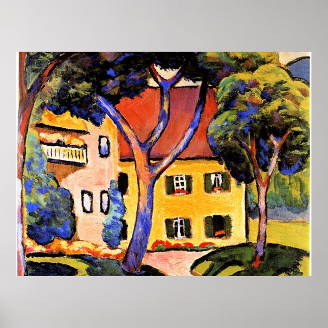 Agosto Arte Macke, Casa en un Paisaje (Frente)
