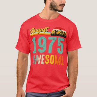 Agosto de 1975 Vintage de la camiseta de regalo de