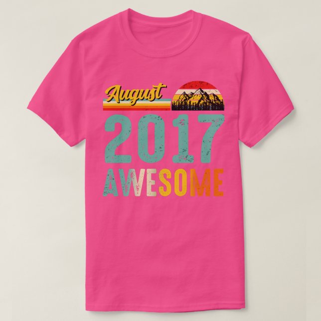 Agosto de 2017 Nacimiento de la camiseta de regalo (Diseño del anverso)
