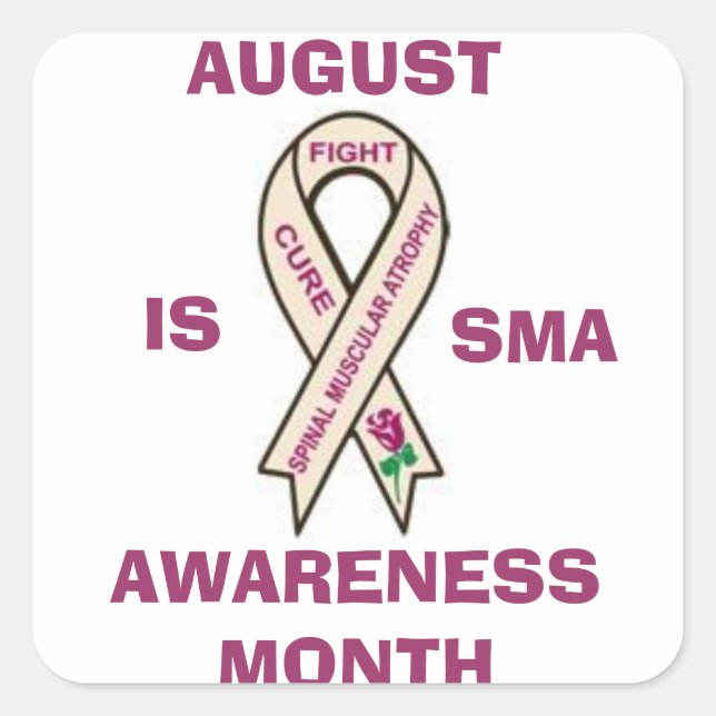 AGOSTO ES PEGATINA DEL MES DE LA CONCIENCIA DE SMA (Anverso)