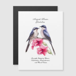 Agosto Mes de Nacimiento Flor Gladiolus con Pájaro