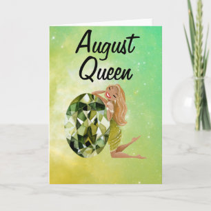 Agosto tarjeta de cumpleaños de la reina