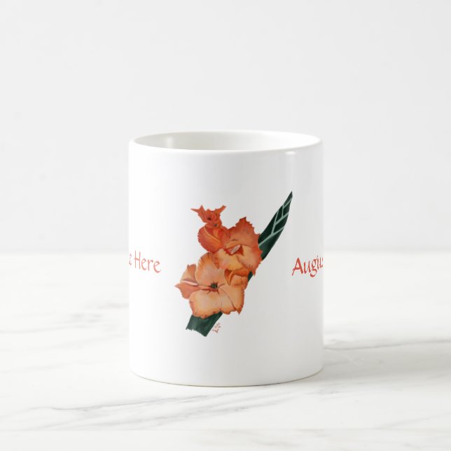 Agosto: Taza personalizada gladiolo de Sardonyx (Centro)