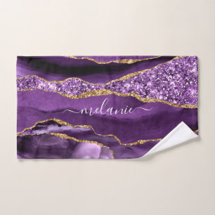 Agple Violet Gold Purpurina Geode Su Nombre