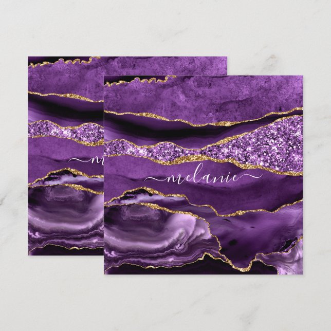 Agple violeta púrpura Purpurina de oro geode nombr (Anverso / Reverso)