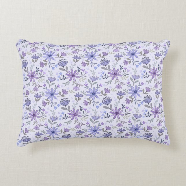 Agradable almohada de flores dibujadas a mano (Anverso)