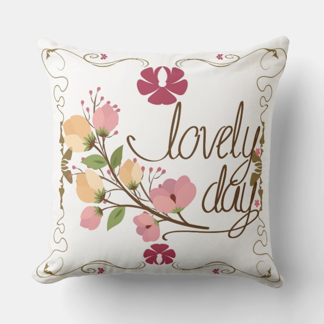 Agradable almohada decorativa del día (Anverso)