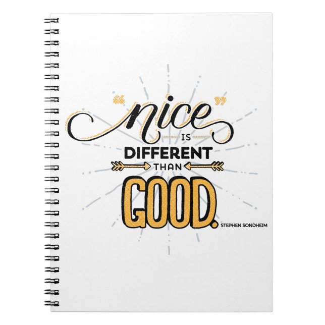 Agradable es diferente que el buen cuaderno (Frente)