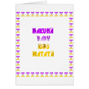 Agradable Hakuna Matata Púrpura y Amarillo Niños G