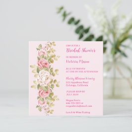 Agradable Invitación a ducha de novias con rosas r