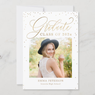 Agradable invitación a graduación de COLOR EDITABL