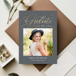 Agradable invitación a graduación de COLOR EDITABL