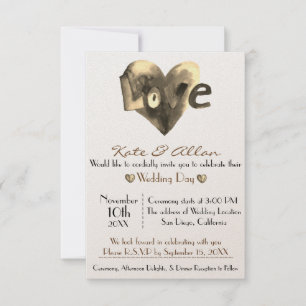 Agradable Invitación a la Boda Cardíaca Personaliz
