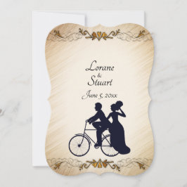 Agradable invitación Rustic Bicycle Boda