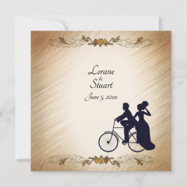 Agradable invitación Rustic Bicycle Boda