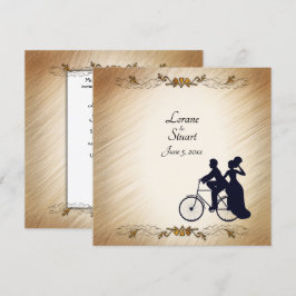 Agradable invitación Rustic Bicycle Boda