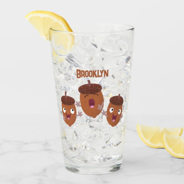 Agradables bellotas cantando personalizado para lo (Anverso (hielo))