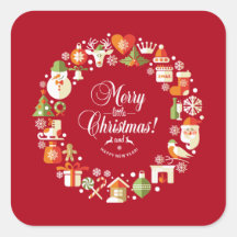 Agradables Navidades | Sello Pegatina