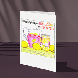 Agradece la tarjeta de felicitaciones de Lemonade