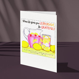 Agradece la tarjeta de felicitaciones de Lemonade