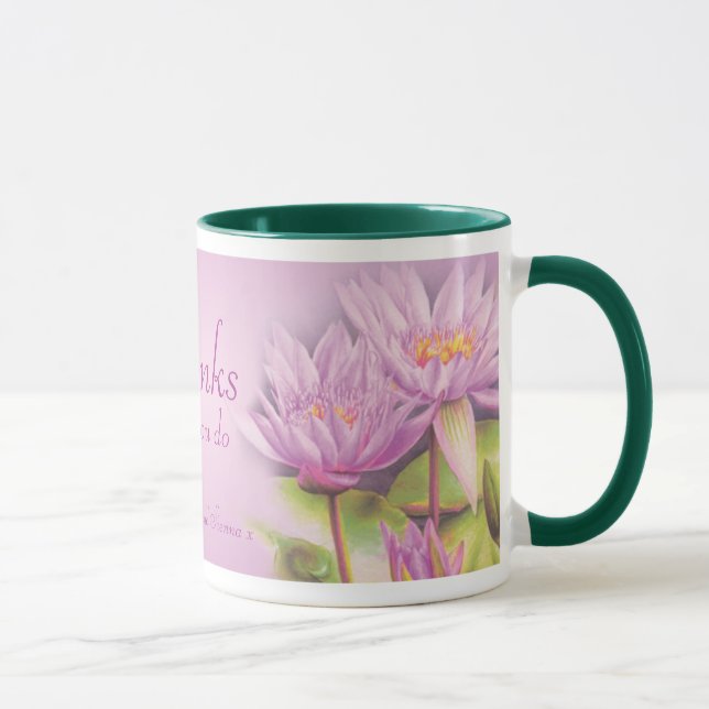 Agradece la taza del lirio de agua (Derecha)