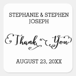 Agradecemos el guión de nombres - Pegatina cuadrad