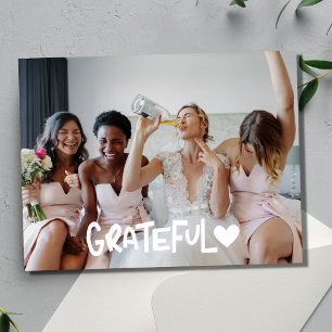 Agradecidas Damas de Honor Foto Tarjeta de Agradec