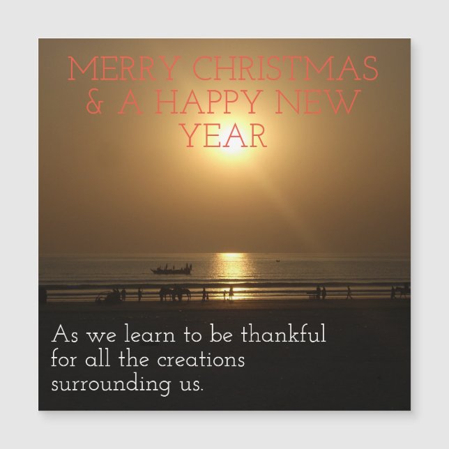 Agradecido por Feliz Navidad el Feliz Año Nuevo (Anverso)