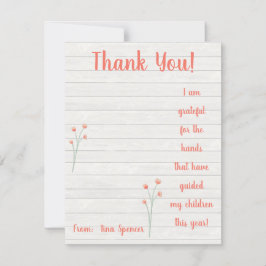 Agradecido por las manos, tarjeta de regalo para e