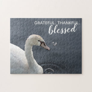 Agradecido rompecabezas de Swan Jigsaw, bendecido 