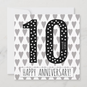 Agradecimiento ¡10mo aniversario feliz! - Tarjeta de felicitación
