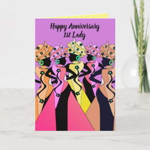 Agradecimiento 1ra Dama, Esposa de Pastor, Tarjeta de Aniversario