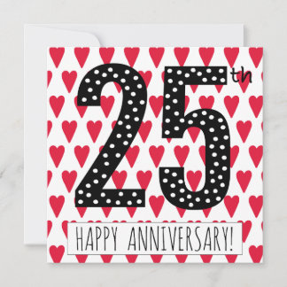 Agradecimiento ¡25to aniversario feliz! - Tarjeta de felicitación