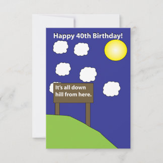 Agradecimiento 40.ª tarjeta de cumpleaños