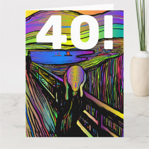 AGRADECIMIENTO 40.º CUMPLEAÑOS 40 TARJETA DE REUNIÓN GRACIOSA
