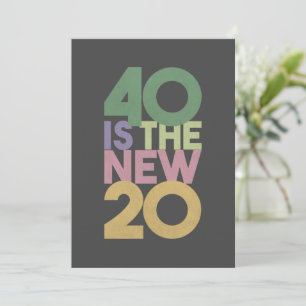 Agradecimiento 40 es la nueva tarjeta esencial de cumpleaños 20 -