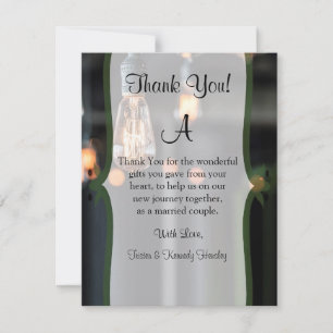 Agradecimiento 4x5 FLAT Gracias Tarjeta Bombillas de campo