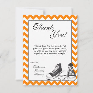 Agradecimiento 4x5 FLAT Gracias Tarjeta Chevron De Esneakers Para