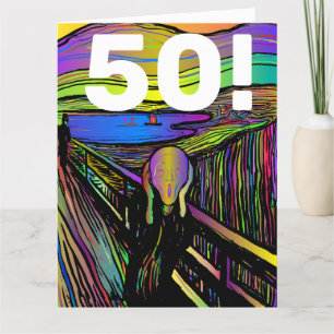 AGRADECIMIENTO 50.º CUMPLEAÑOS 50 TARJETA DE REUNIÓN GRACIOSA
