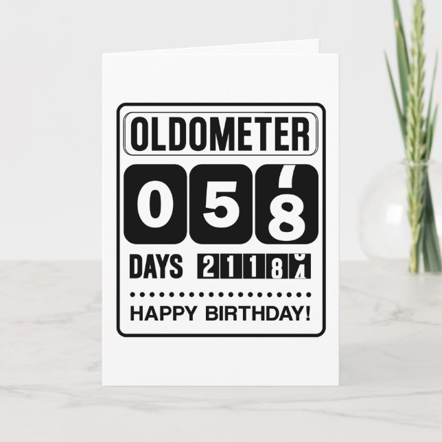 Agradecimiento 58.ª Tarjeta Oldometer de Cumpleaños (Anverso)