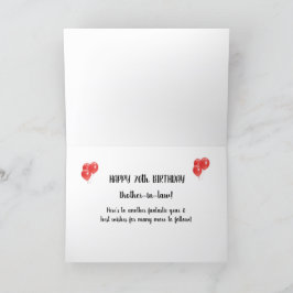 Agradecimiento 70.ª tarjeta de cumpleaños cuñado