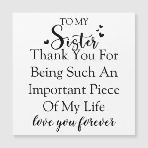 Agradecimiento a la hermana Gracias por estar en m