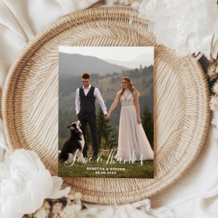 Agradecimiento a los invitados por la foto de boda