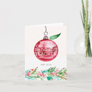 Agradecimiento a maestros Tarjeta de Navidad per